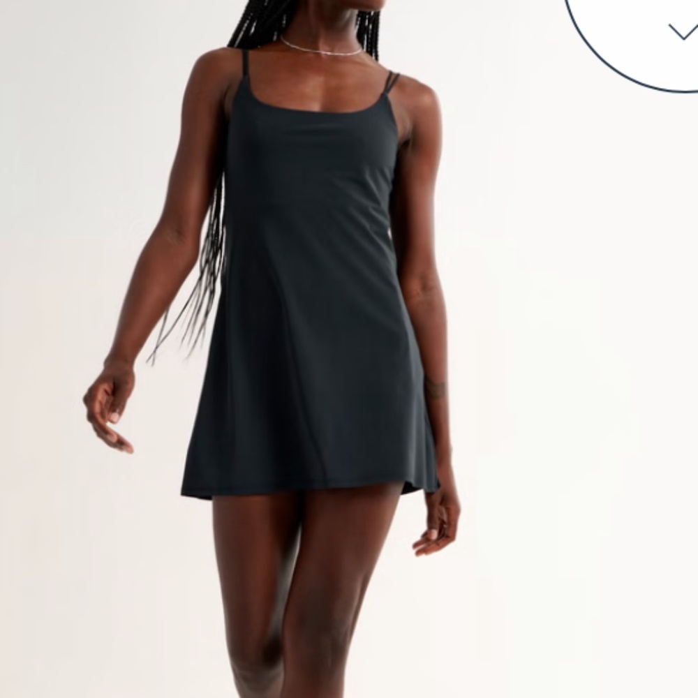 Abercrombie Traveler Black Mini Dress - Small - Tall - Workout Dress